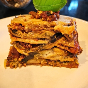 vegan veggie lasagna that stands up on your plate and won't let you down.