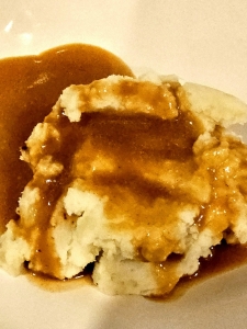 vegan gravy on mashed potatoes